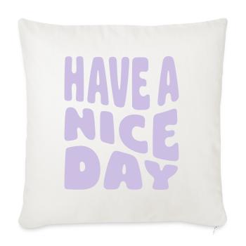 Bonne journée - Housse de coussin décorative 45 x 45 cm - blanc nature - Devant