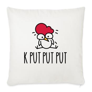The funny chicken is tired - Sofa pillowcase 17,3'' x 17,3'' (45 x 45 cm) - natural white - Front