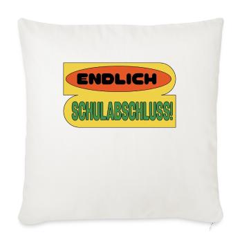 Schulabschluss 2024, Schulabschluss T Shirt, - Sofakissenbezug 45 x 45 cm - Naturweiß  - Vorne