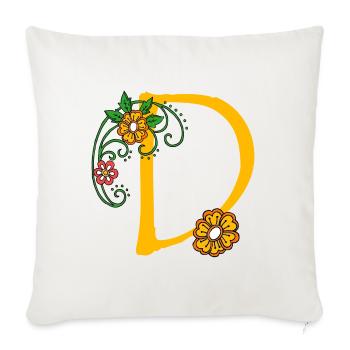 Flower 30 D - Sofa pillowcase 17,3'' x 17,3'' (45 x 45 cm) - natural white - Front