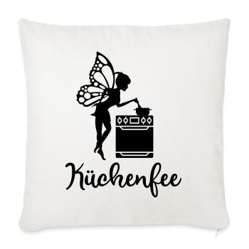 Beste Köchin Mama Oma Küche kochen backen Herd Fee - Sofakissenbezug 45 x 45 cm - Naturweiß  - Vorne
