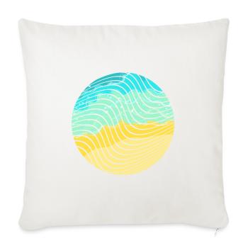 Beach wave - Sofa pillowcase 17,3'' x 17,3'' (45 x 45 cm) - natural white - Front