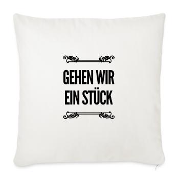 gehen wir ein Stück - Sofakissenbezug 45 x 45 cm - Naturweiß  - Vorne