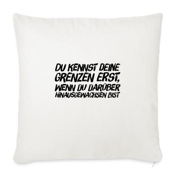 die eigenen Grenzen - Sofakissenbezug 45 x 45 cm - Naturweiß  - Vorne