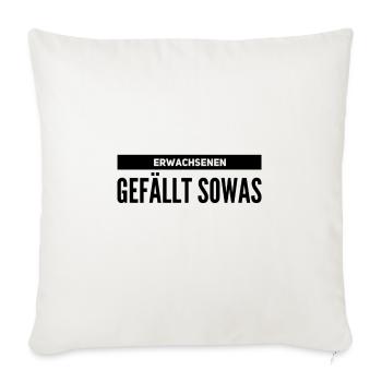 was für Erwachsene - Sofakissenbezug 45 x 45 cm - Naturweiß  - Vorne