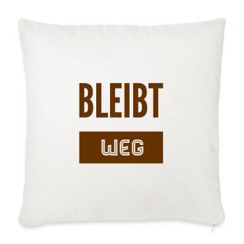 bitte halten sie Abstand - Sofakissenbezug 45 x 45 cm - Naturweiß  - Vorne