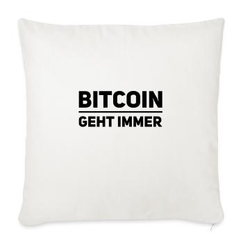 Bitcoin ist spitze - Sofakissenbezug 45 x 45 cm - Naturweiß  - Vorne