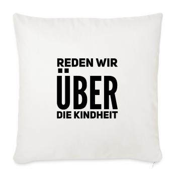 ein paar Gedanken zur Kindheit - Sofakissenbezug 45 x 45 cm - Naturweiß  - Vorne