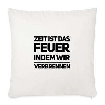 Leben heißt Vergänglichkeit - Sofakissenbezug 45 x 45 cm - Naturweiß  - Vorne