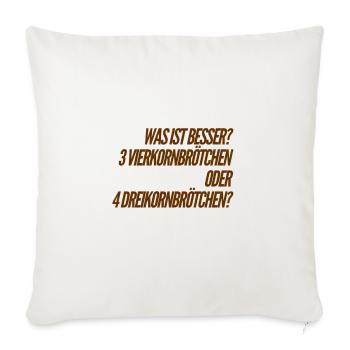 wie viele möchtest du? - Sofakissenbezug 45 x 45 cm - Naturweiß  - Vorne