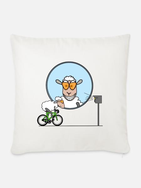 Radsport - Blitzer - Sofakissenbezug 45 x 45 cm - Naturweiß 
