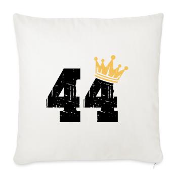 44 Crown 44e anniversaire 44 ans - Housse de coussin décorative 45 x 45 cm - blanc nature - Devant