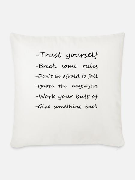 Rules - Sofakissenbezug 45 x 45 cm - Naturweiß 