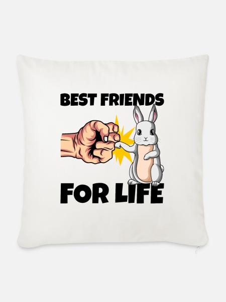 Hase - Sofakissenbezug 45 x 45 cm - Naturweiß