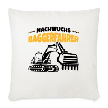 Bagger - Sofakissenbezug 45 x 45 cm - Naturweiß  - Vorne