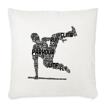 Parkour - Sofakissenbezug 45 x 45 cm - Naturweiß  - Vorne