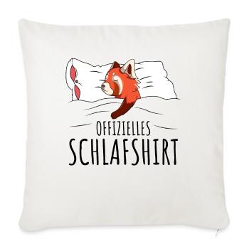 Roter Panda - Sofakissenbezug 45 x 45 cm - Naturweiß  - Vorne