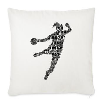 Handballeur - Housse de coussin décorative 45 x 45 cm - blanc nature - Devant
