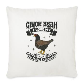 J’adore mon combattant indien - Housse de coussin décorative 45 x 45 cm - blanc nature - Devant