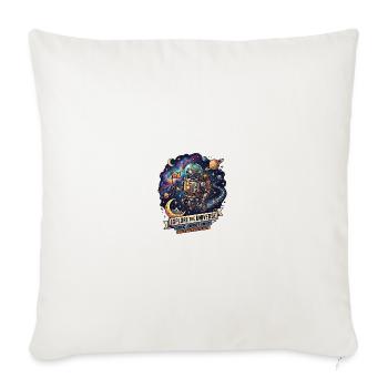 Kosmischer Roboter-Abenteurer - Sofakissenbezug 45 x 45 cm - Naturweiß  - Vorne