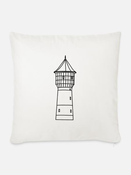 Wasserturm für hell - Sofakissenbezug 45 x 45 cm - Naturweiß
