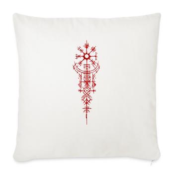 Tatoué Viking - Housse de coussin décorative 45 x 45 cm - blanc nature - Devant