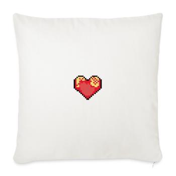 PixelHeart Bliss - Sofa pillowcase 17,3'' x 17,3'' (45 x 45 cm) - natural white - Front