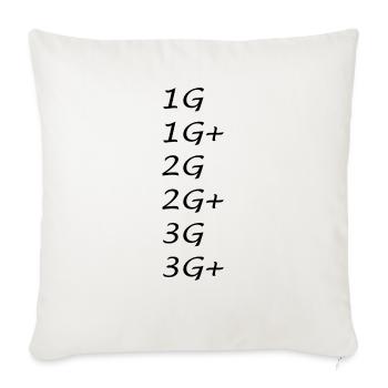 1G Regel Corona 2G Regel 3G Regel lustig - Sofakissenbezug 45 x 45 cm - Naturweiß  - Vorne