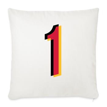 1 Number Germany Jersey Number Black Red Gold - Sofa pillowcase 17,3'' x 17,3'' (45 x 45 cm) - natural white - Front
