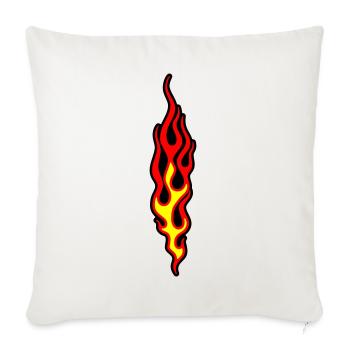 flammen - Sofakissenbezug 45 x 45 cm - Naturweiß  - Vorne