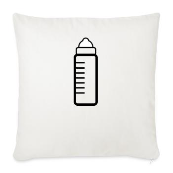 Baby bottle bottle bottle baby milk 1c - Sofa pillowcase 17,3'' x 17,3'' (45 x 45 cm) - natural white - Front