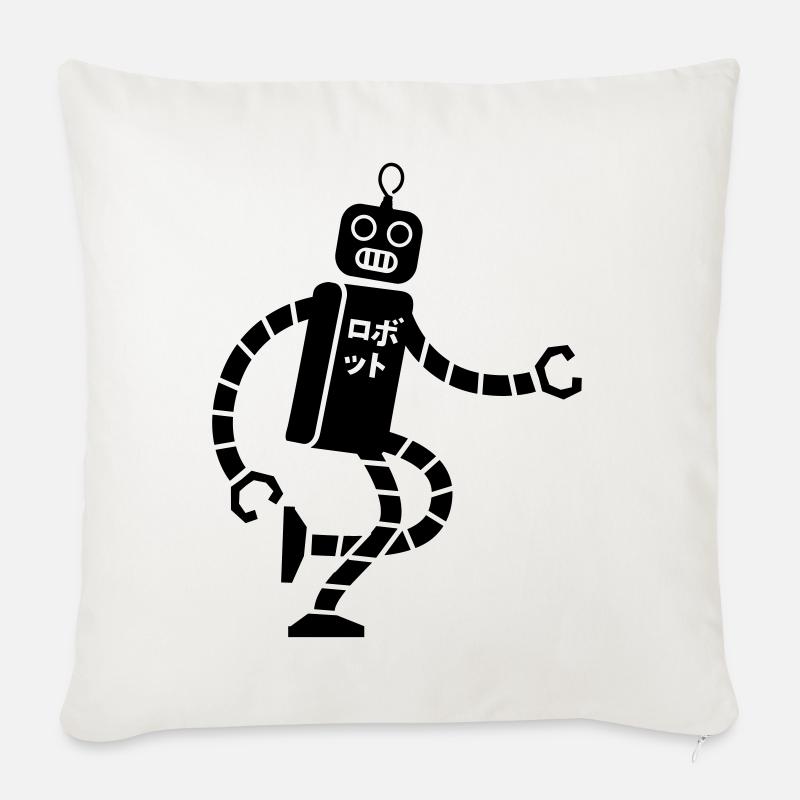 robot - Sofakissenbezug 45 x 45 cm - Naturweiß 