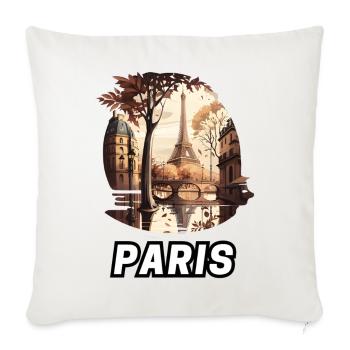 Paris - Housse de coussin décorative 45 x 45 cm - blanc nature - Devant