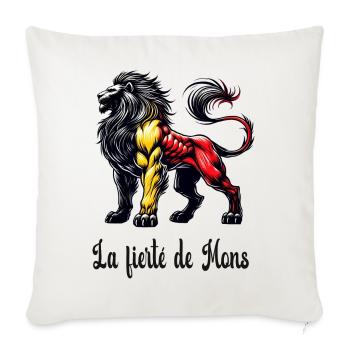 Mons lion flag design - Sofa pillowcase 17,3'' x 17,3'' (45 x 45 cm) - natural white - Front