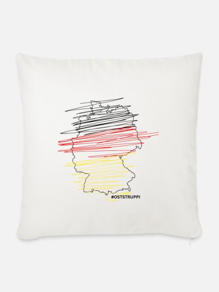 Farbspiel Deutschland von Oststruppi - Sofakissenbezug 45 x 45 cm - Naturweiß