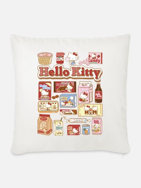 Hello Kitty Snack Collage - Sofakissenbezug 45 x 45 cm - Naturweiß