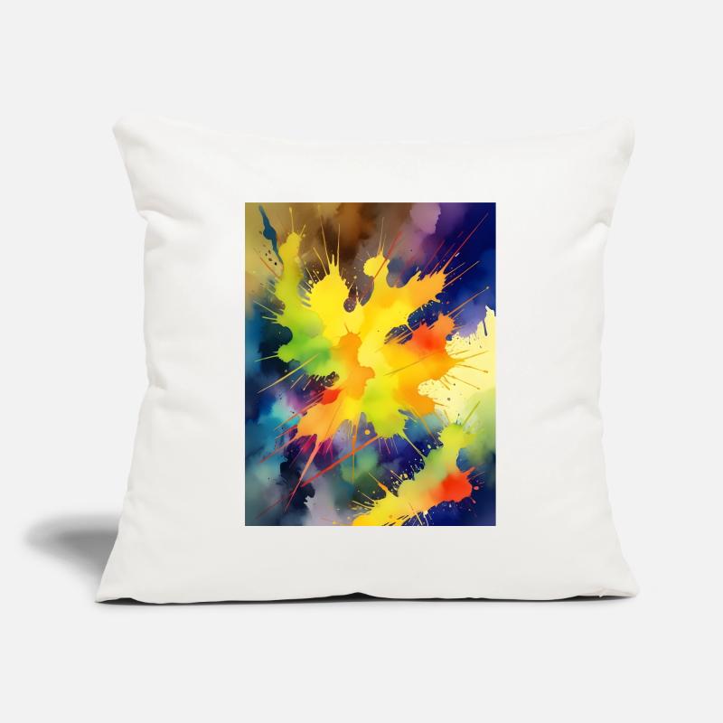 Explosion de couleur Éclaboussure abstraite Housse de coussin décorative 45 x 45 cm