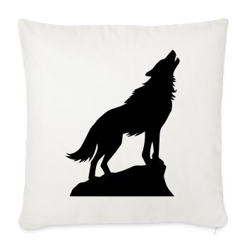 Wolf Animal Icon - Sofa pillowcase 17,3'' x 17,3'' (45 x 45 cm) - natural white - Front