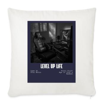 T-shirt NivelUp Retro Gamer - Housse de coussin décorative 45 x 45 cm - blanc nature - Devant
