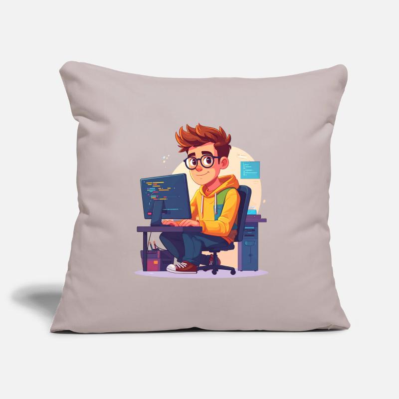 Programmierer oder Nerd Sofakissenbezug 45 x 45 cm