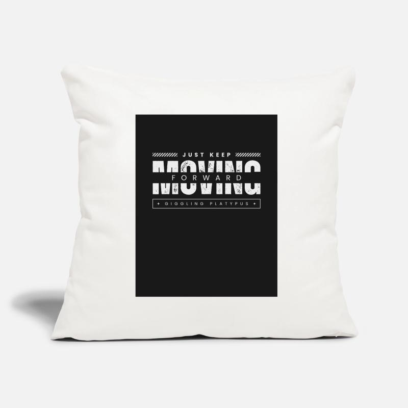 Continue simplement d’avancer, ornithorynque Housse de coussin décorative 45 x 45 cm