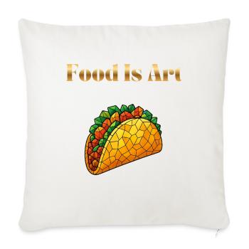 Food Is Art ... Taco - Sofakissenbezug 45 x 45 cm - Naturweiß  - Vorne
