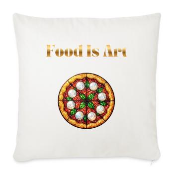 Food Is Art ... Pizza Margherita - Sofakissenbezug 45 x 45 cm - Naturweiß  - Vorne