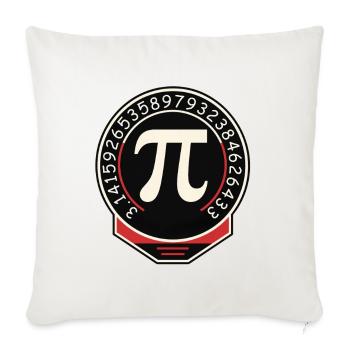 Pi Symbol Badge Ziffernring - Sofakissenbezug 45 x 45 cm - Naturweiß  - Vorne