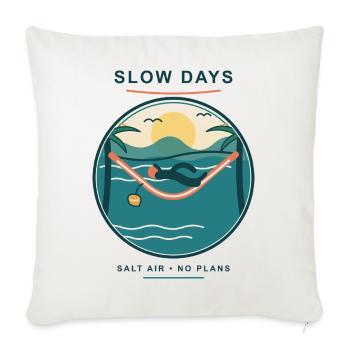 Slow Days Strandhammock Signet - Sofakissenbezug 45 x 45 cm - Naturweiß  - Vorne