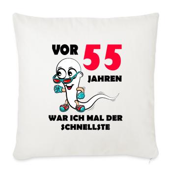 55.Ehrentag 55. Jubiläum Club der alten Säcke 55 - Sofakissenbezug 45 x 45 cm - Naturweiß  - Vorne