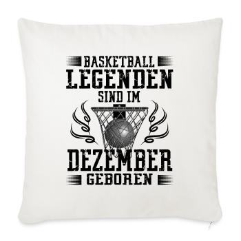 Dezember Geburtstag Geschenk Basketball Basketball - Sofakissenbezug 45 x 45 cm - Naturweiß  - Vorne