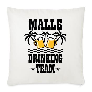 08 Malle Drinking Team Beer Mass Bier Party - Sofakissenbezug 45 x 45 cm - Naturweiß  - Vorne