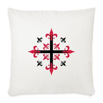 02 Cross of the Knight / Musketeers 2c / Knight - Sofa pillowcase 17,3'' x 17,3'' (45 x 45 cm) - natural white - Front