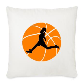 Idée cadeau basket - 14 SO - Housse de coussin décorative 45 x 45 cm - blanc nature - Devant